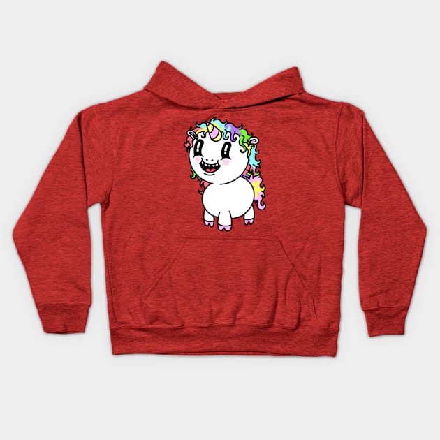 Derpy Unicorn Kids Hoodie by Nessem